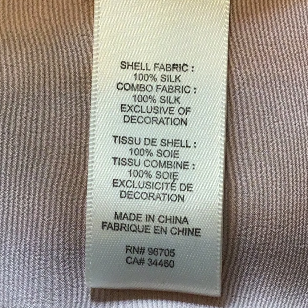 Rebecca Taylor Blush Silk embellished size 4 Shirt - Picture 8 of 11